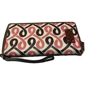 Juicy Couture - Brown and Pink Saffiano Wallet
